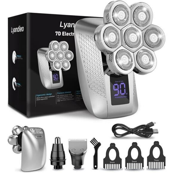 Head Shaver 7D Waterproof Electric Razor for Men